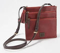 Bordeaux Leather Triple Zip Crossbody R401