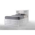 White Eastern King Bed with Storage O5940