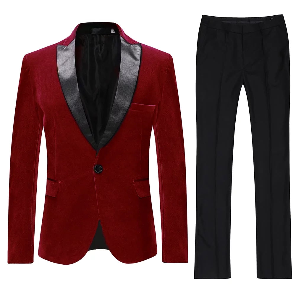 2-Piece Slim Fit Tuxedo Suit H4741