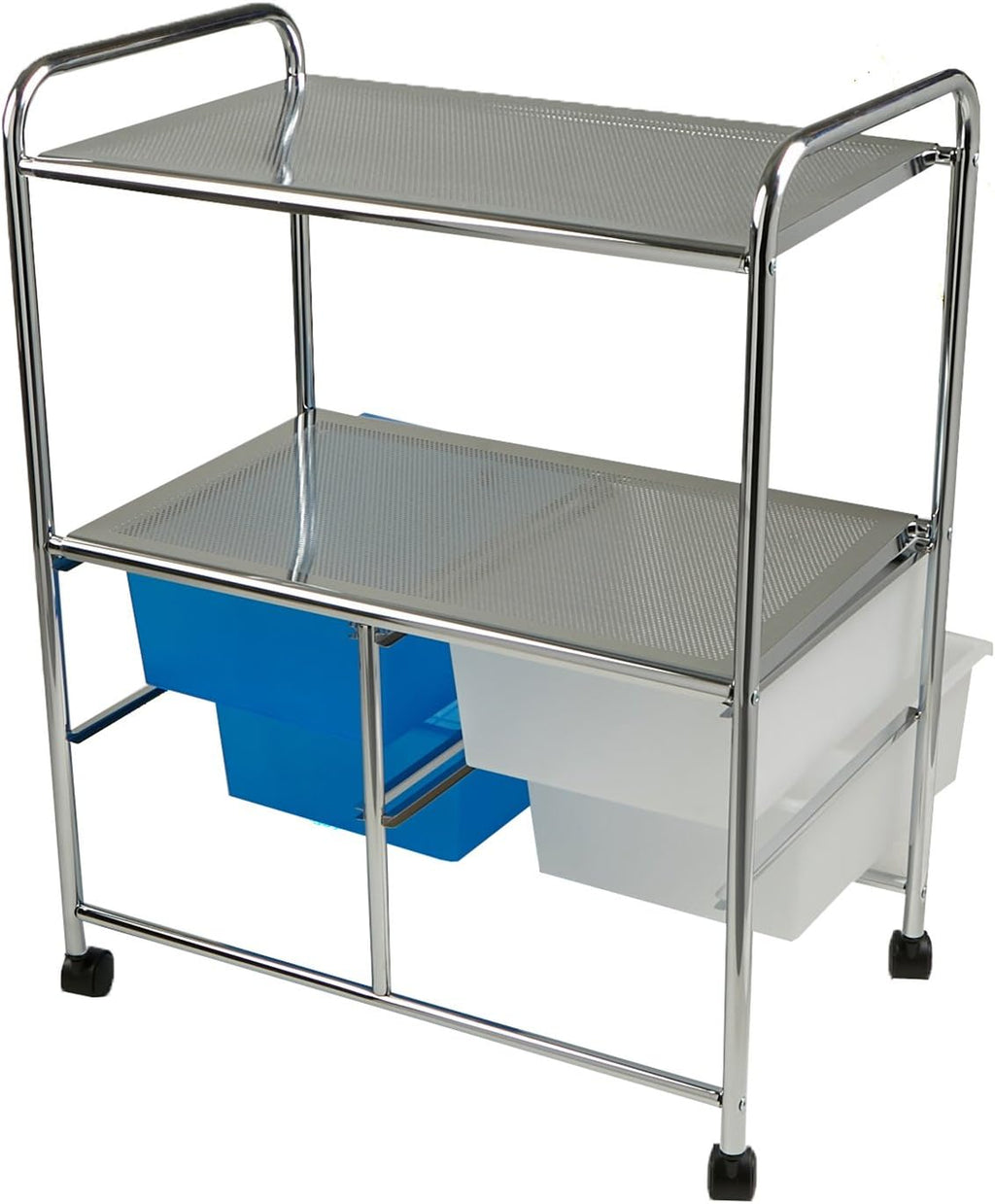 Silver 4 Drawer Rolling Utility Cart G865