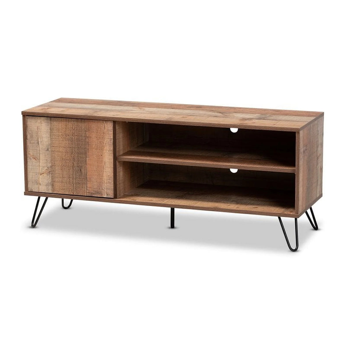 Rustic Oak Wood TV Stand T239880