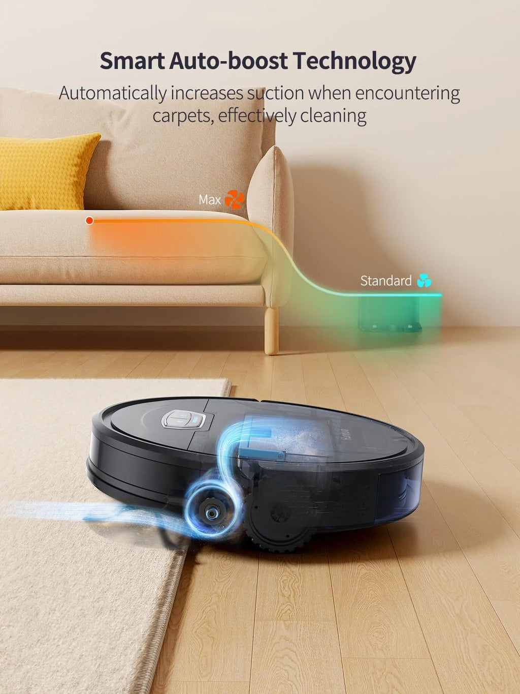 Robot Vacuum and Mop Combo 4500pa 180min Runtime N99637