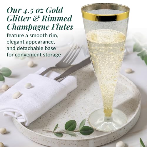 25 Pack 4.5 oz Plastic Champagne Flutes C74793