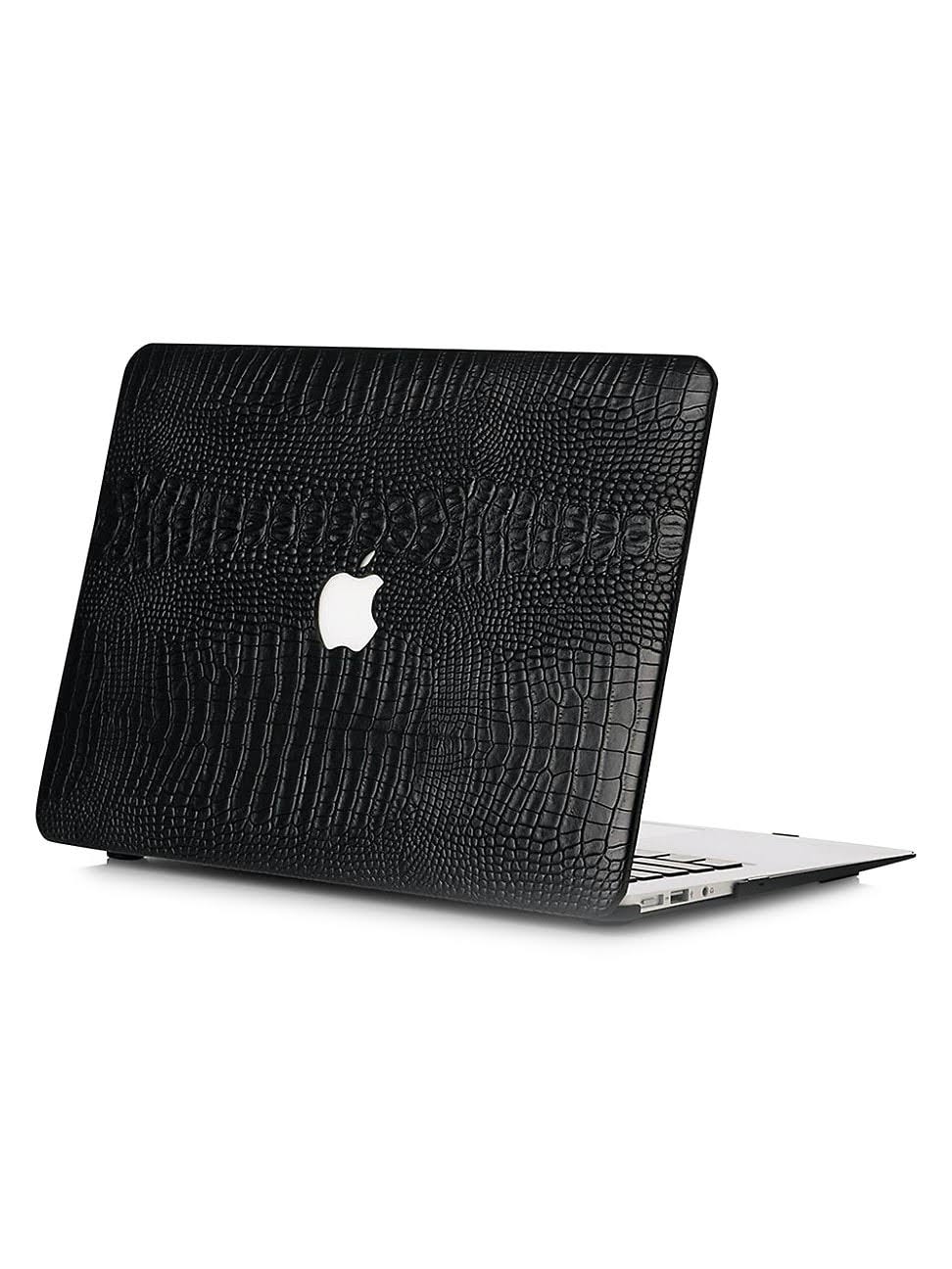 Black Faux Crocodile MacBook Case C71089