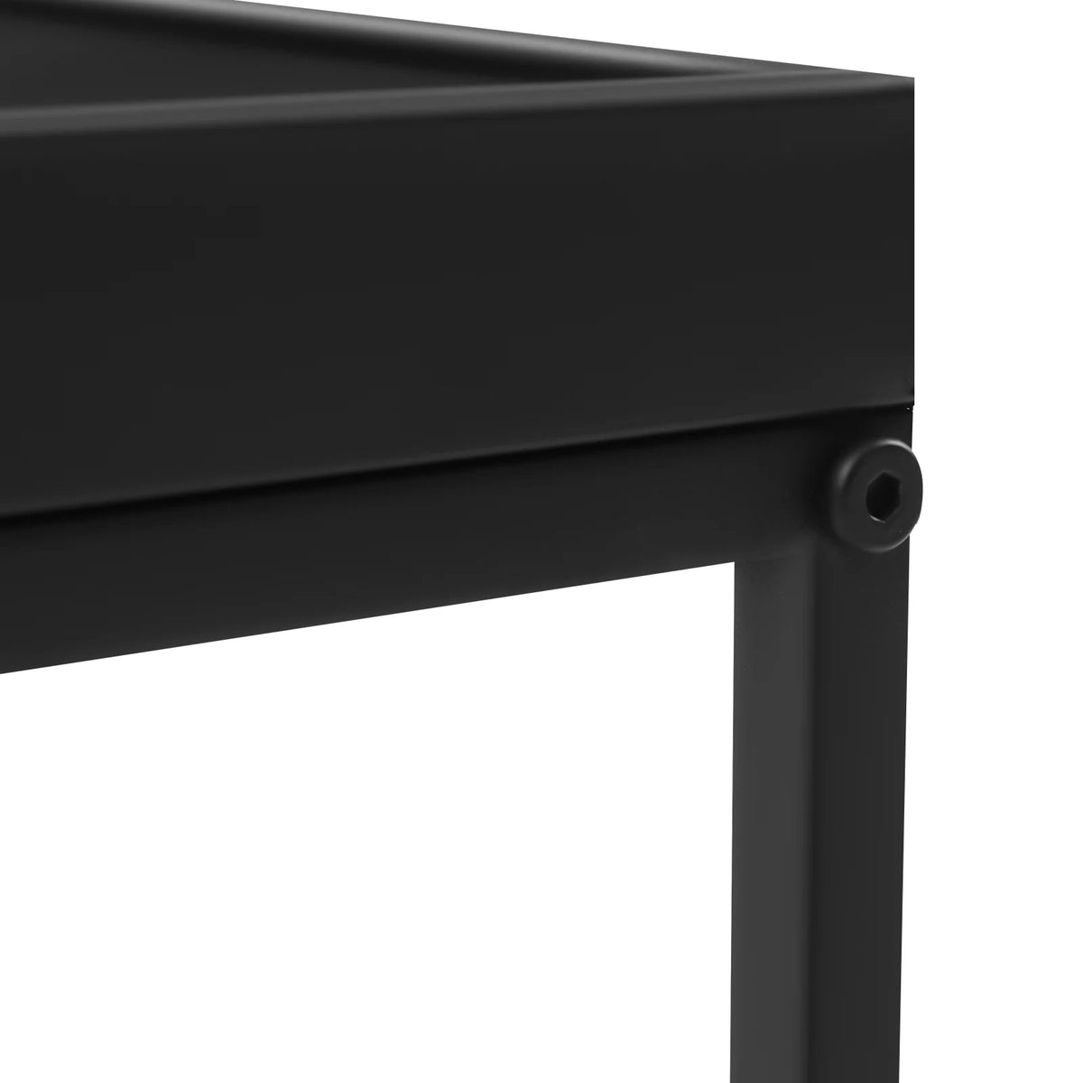 Black Metal Tray End Table Y730