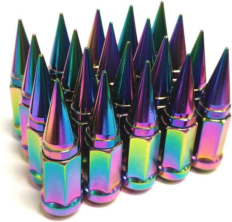 Set of 20 Blue Spike Lug Nuts W383