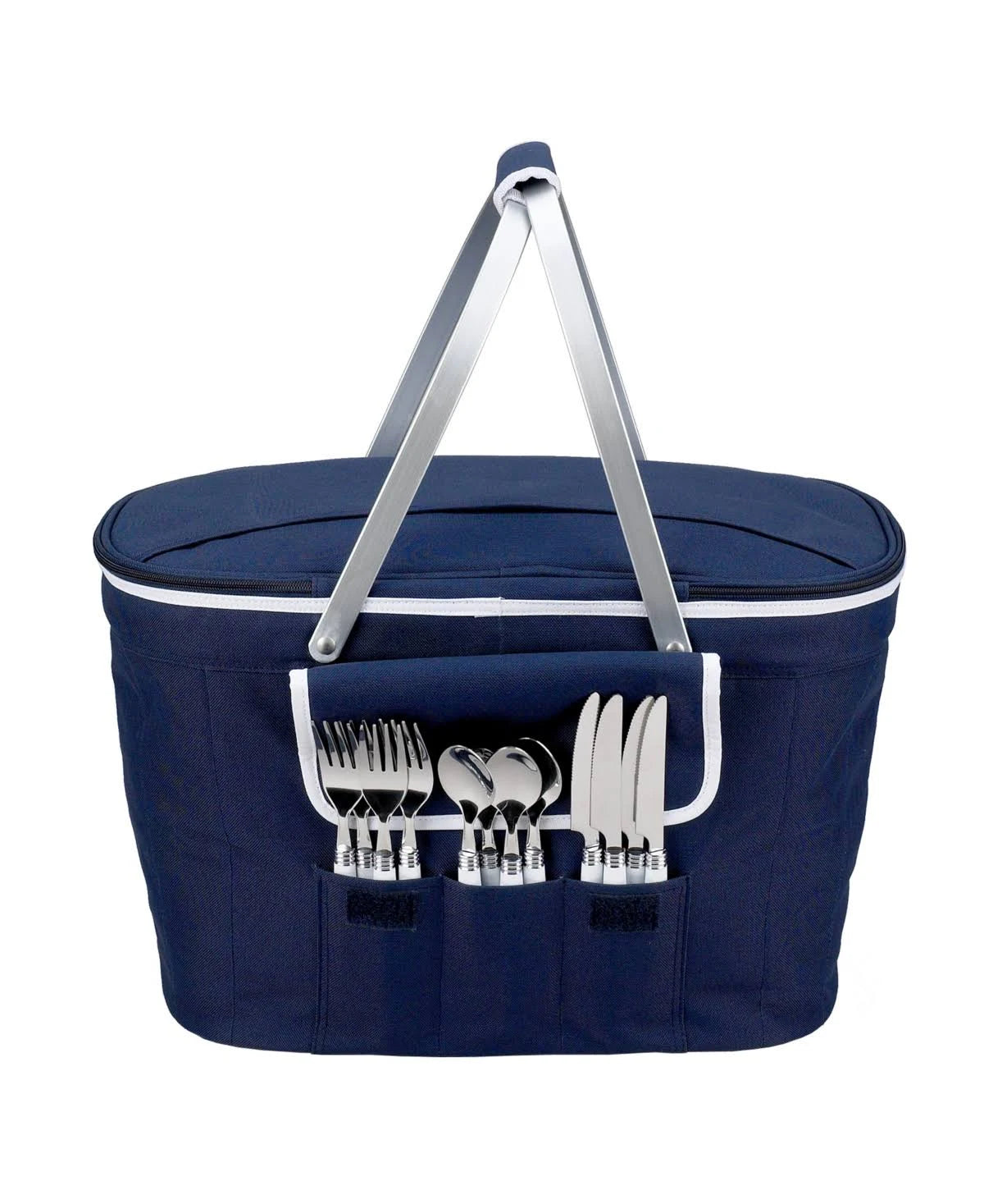 Collapsible Insulated Picnic Basket for 4 - Red L570937