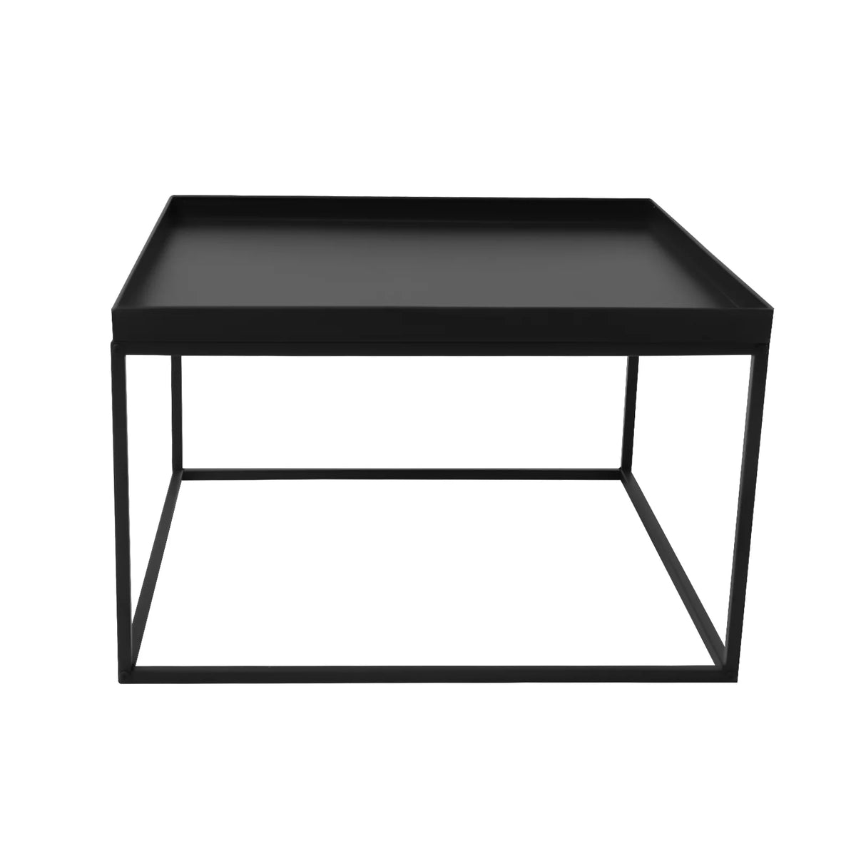 Black Metal Tray End Table Y730