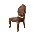 Set of 2 Brown Tufted Faux Leather Dining Chair N239375