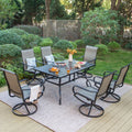 7-Piece Outdoor Dining Set with Swivel Chairs H6762