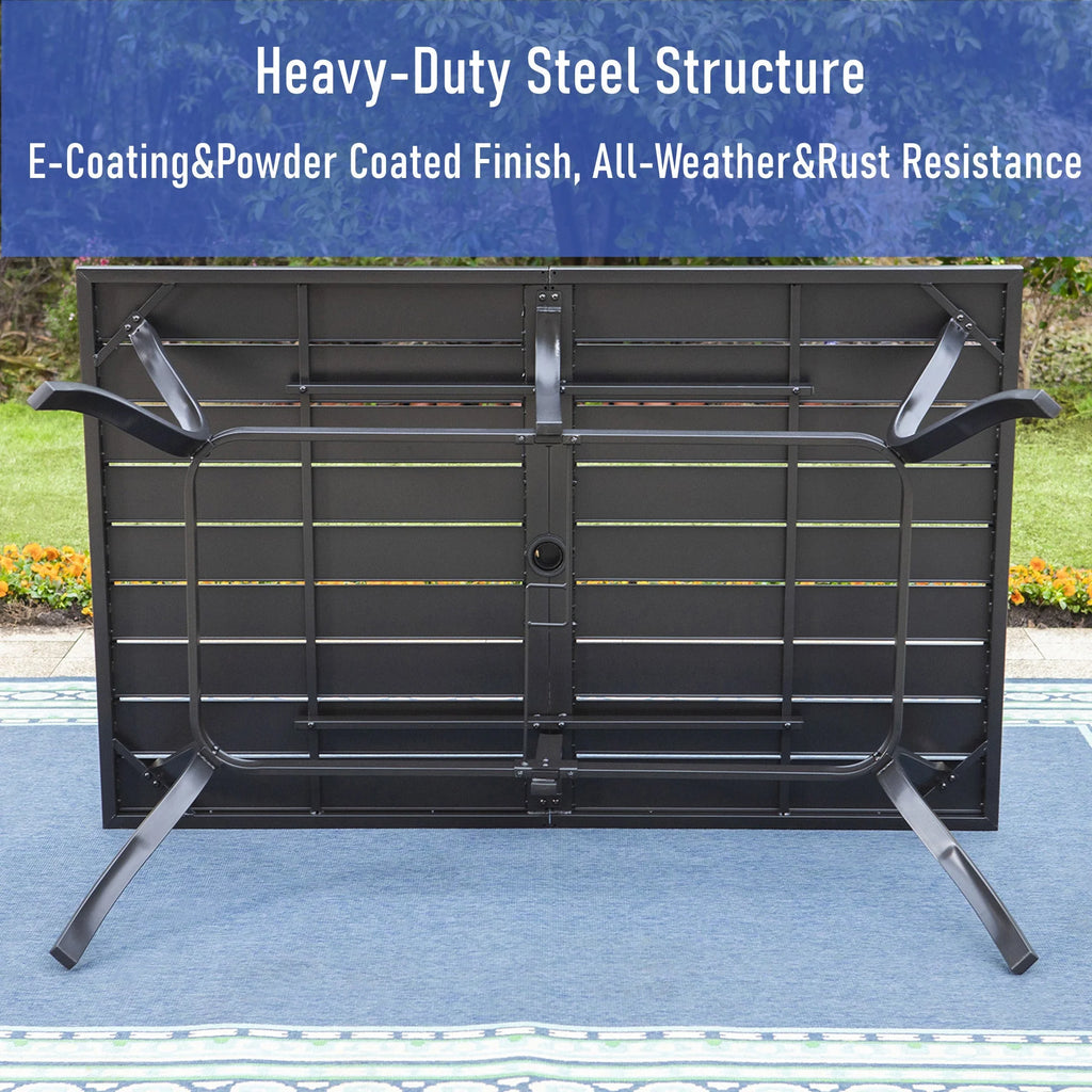 7-Piece Outdoor Dining Set with Swivel Chairs H6762