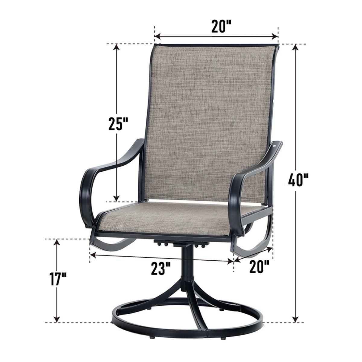 7-Piece Outdoor Dining Set with Swivel Chairs H6762