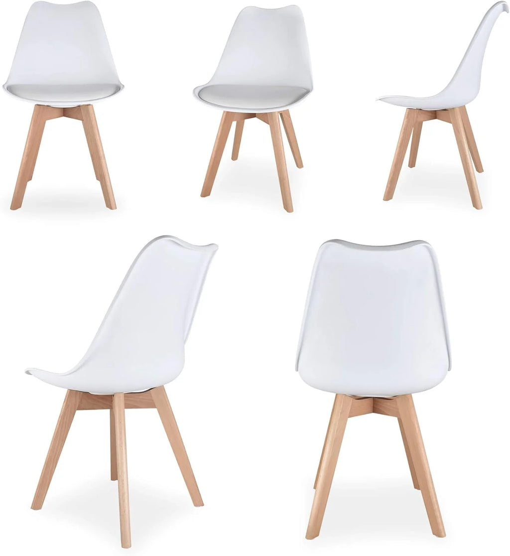 White Set of 4 Dining Chairs W75136