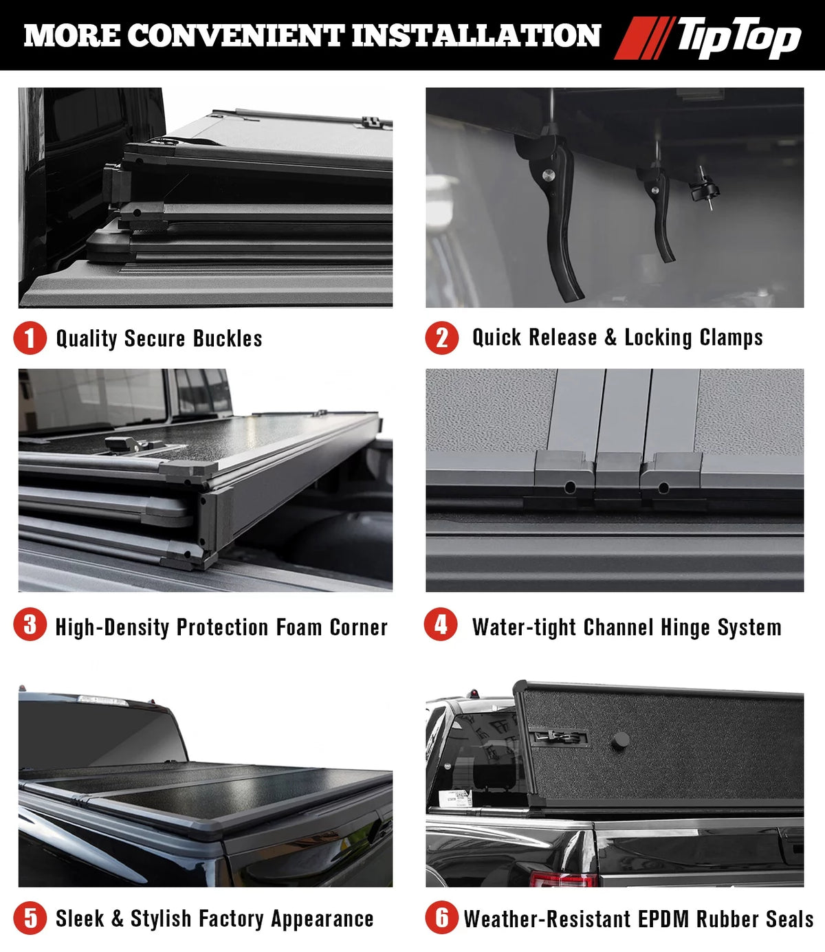 Tri-Fold Hard Tonneau Cover 6.9ft Bed F13804