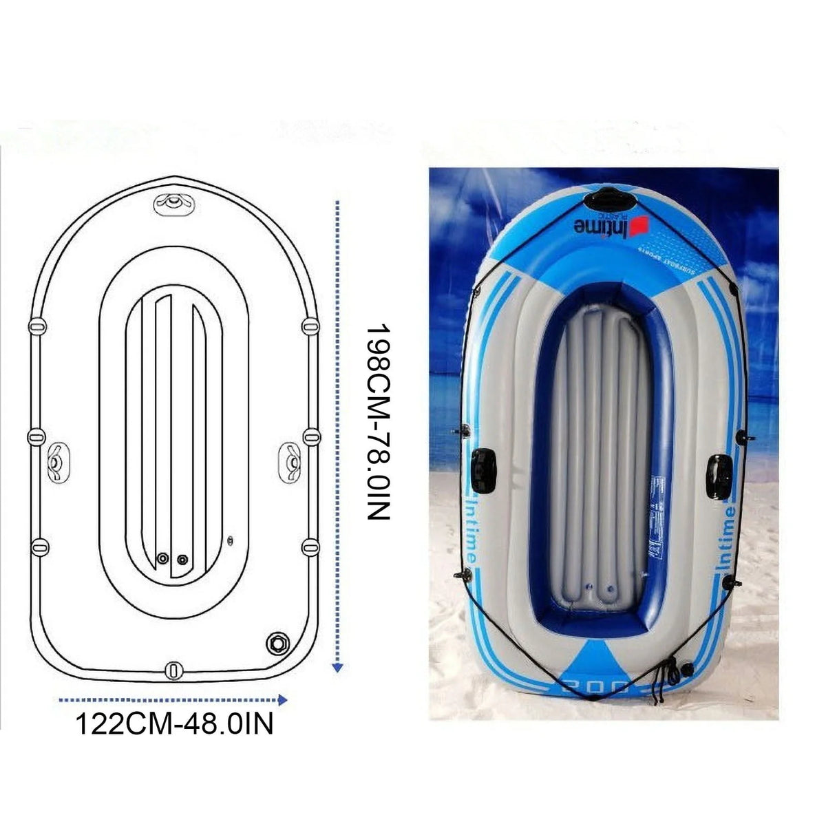Camouflage 2-Person Inflatable Dinghy I6424