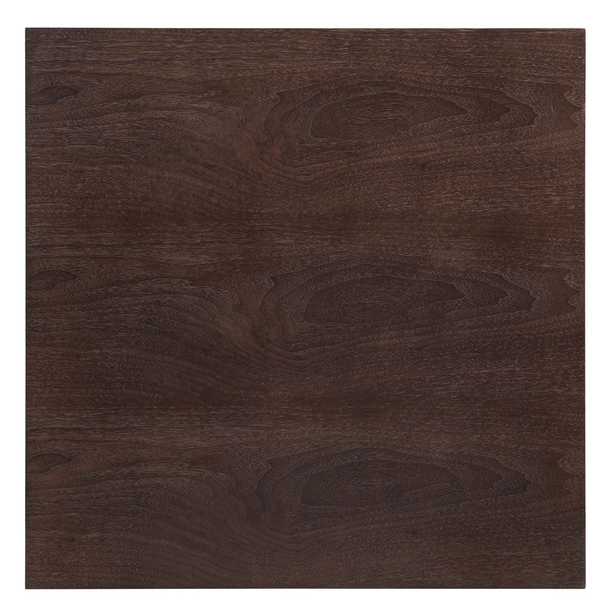 28 inch Square Gold Walnut Wood Metal Dining Table N46791