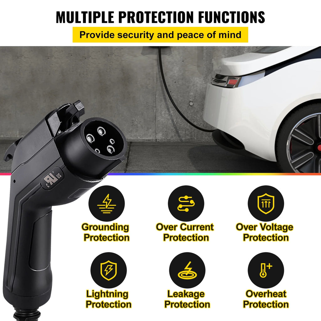 16 Amp Portable Level 2 EV Charger with 25 ft Cable Q73417