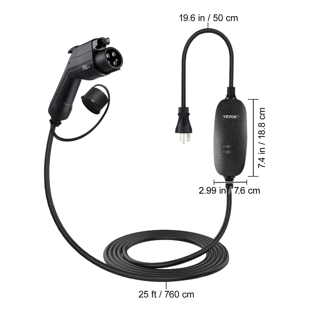 16 Amp Portable Level 2 EV Charger with 25 ft Cable Q73417