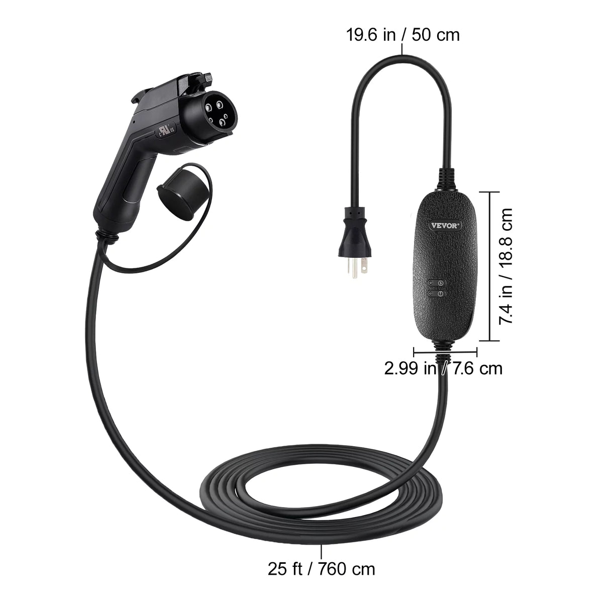 16 Amp Portable Level 2 EV Charger with 25 ft Cable Q73417