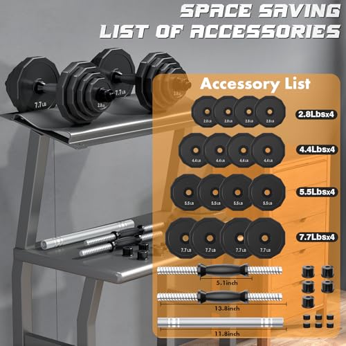 Adjustable Dumbbell Set with Solid Steel and Connector E469007