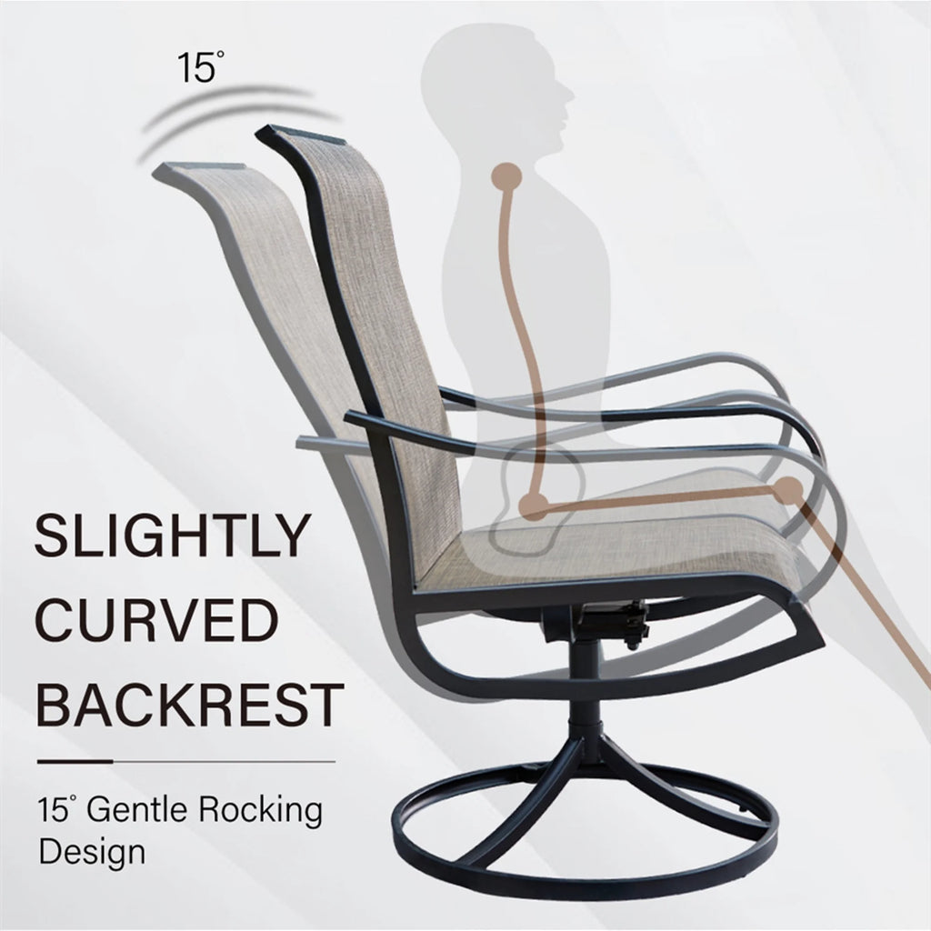 7-Piece Outdoor Dining Set with Swivel Chairs H6762