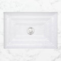 White/Clear Glass Large Square Sink S159