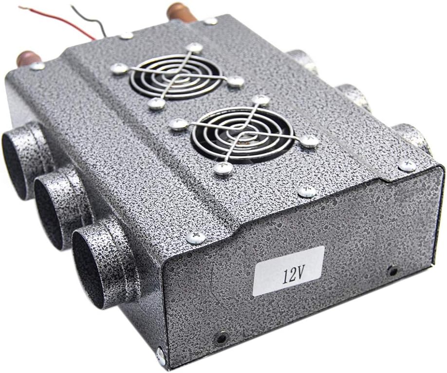 Compact 12V Dual Sides 6 Vents Heater with Speed Switch, Pack of 2 X2479