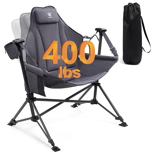 Oversized Padded Hammock Camping Chair with Cup Holder E911