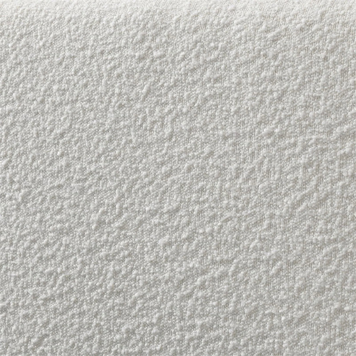 Queen Upholstered Platform Bed in White Boucle Fabric L9126