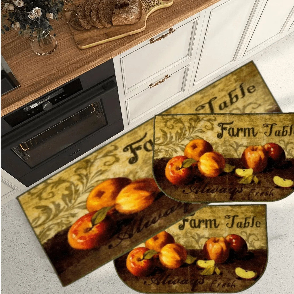 Multicolor 3PC Kitchen Rug Set W9517