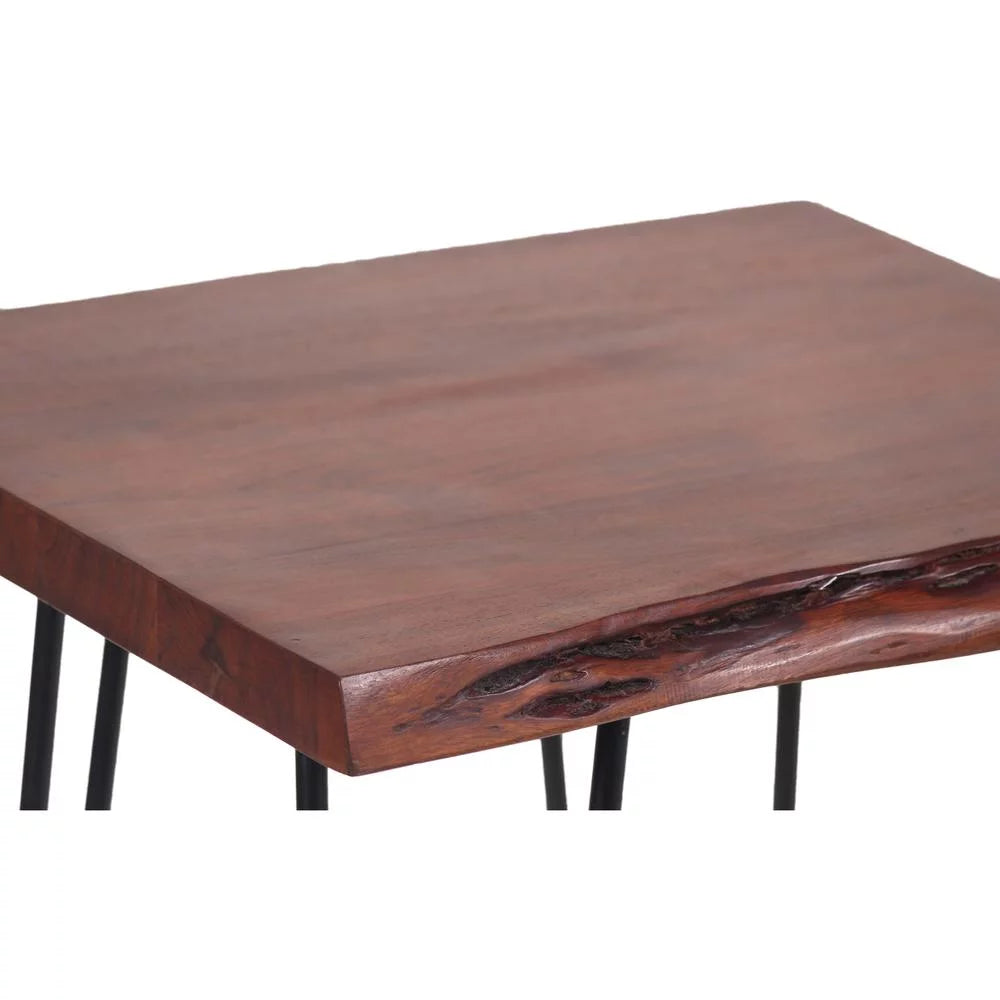 Acacia Live Edge End Table with Hair Pin Legs O801