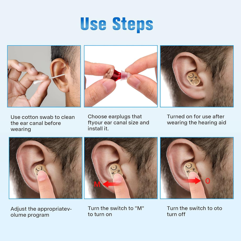 Rechargeable Invisible Hearing Aid 2 Pack V418567