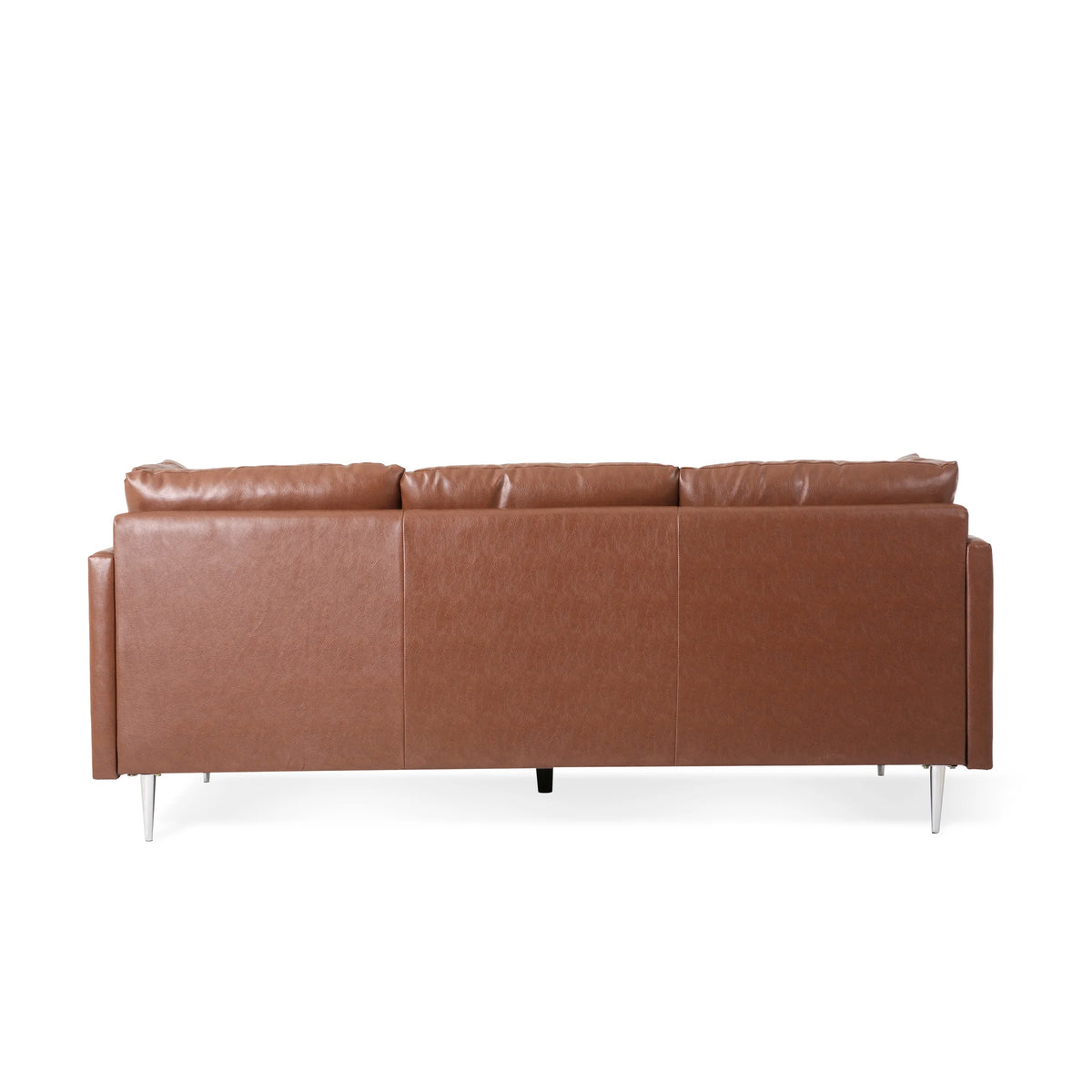 Faux Leather 3 Seater Sofa with Pillows W266