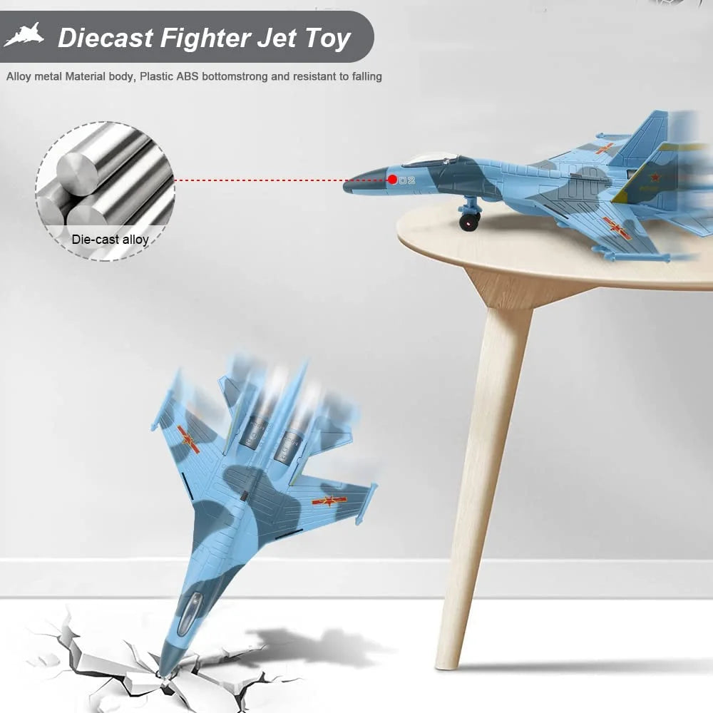 2 Pack Diecast Airplane Toy with Light & Sound S957309