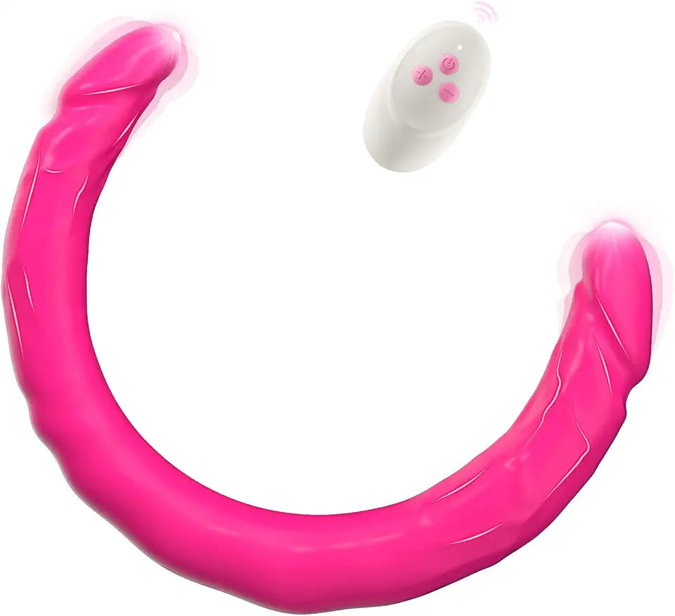 Double-Ended Silicone Vibrator with Remote J525850