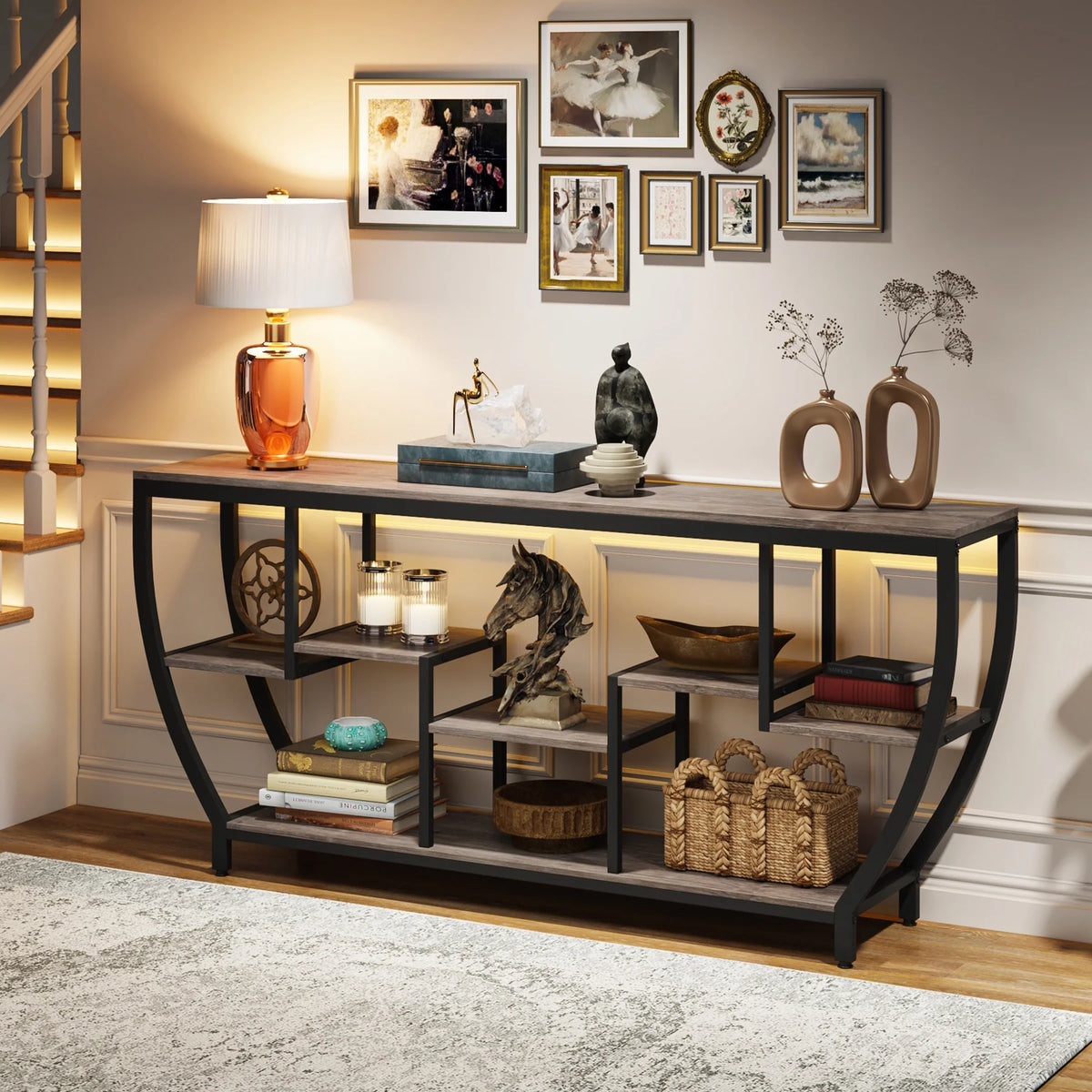 70.9 Inches Console Table with Shelves U899