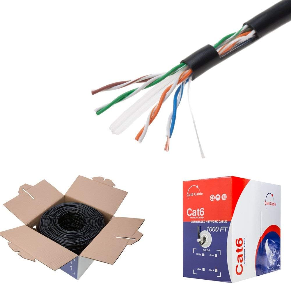 Orange CAT6 1000ft UTP Solid Ethernet Cable 23AWG R43839
