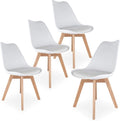 White Set of 4 Dining Chairs W75136