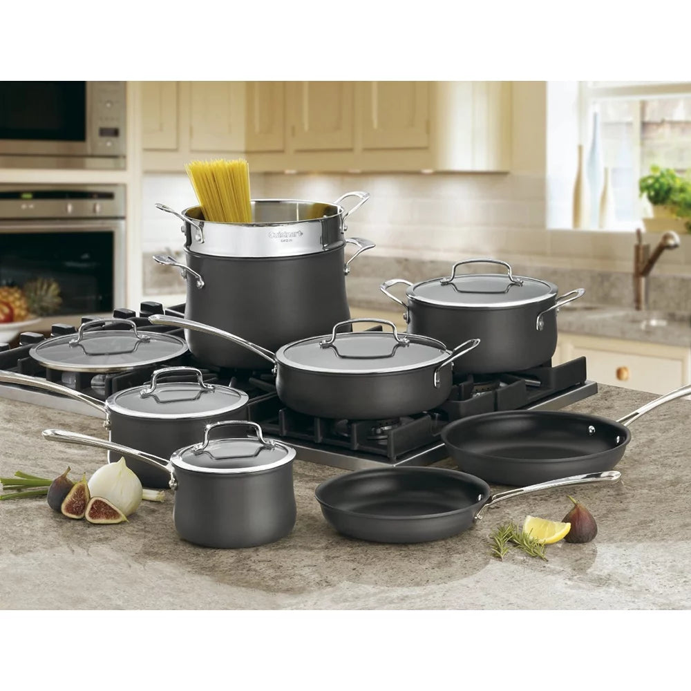 Hard Anodized 13-Piece Cookware Set Q361