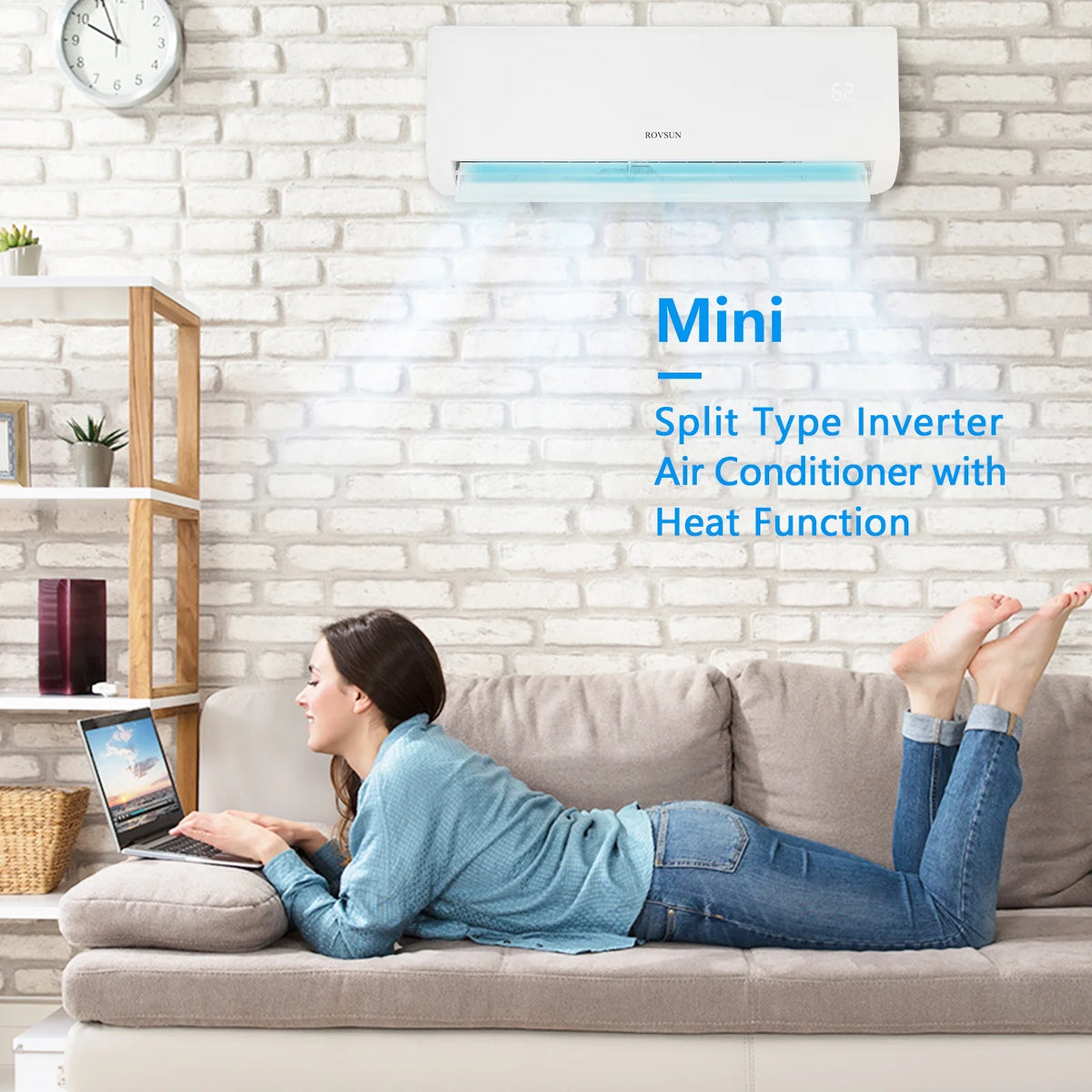 9,000 BTU Mini Split AC/Heating System with Inverter U6946