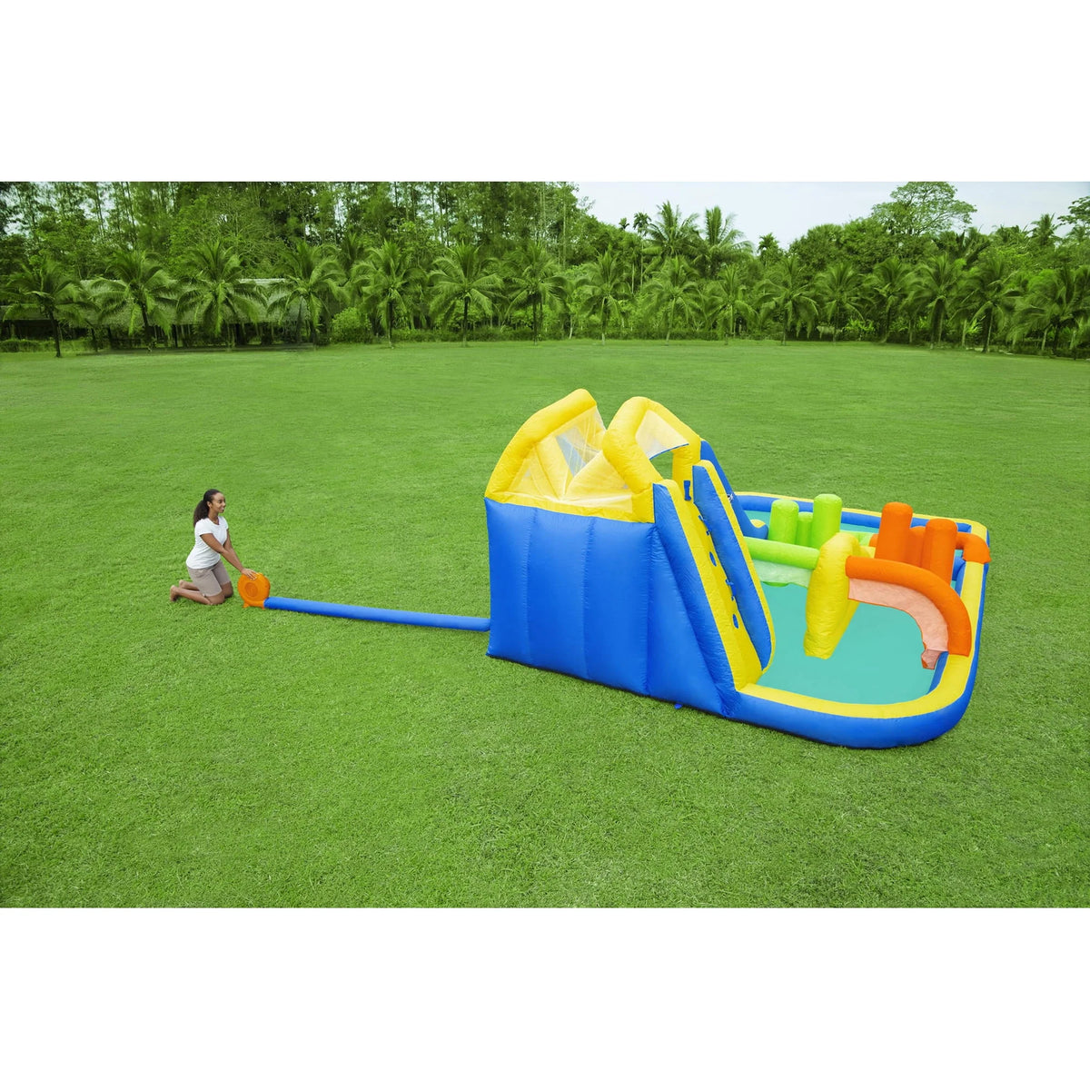 Inflatable Water Park with Air Blower D9635