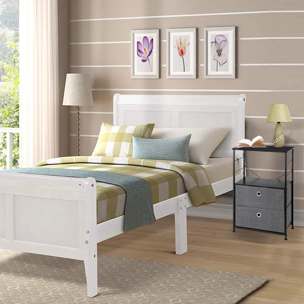 2 Drawer Nightstand with Shelf S9445