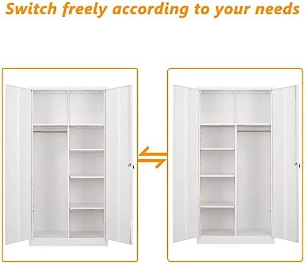 Lockable Metal Lateral File Cabinet with Drawer D594