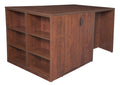 Cherry 2 Storage Cabinet 2 Desk with Bookcase S835770