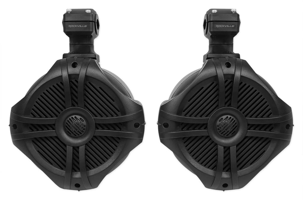 6.5 Black Marine Wakeboard Tower Speakers with Covers Q62174