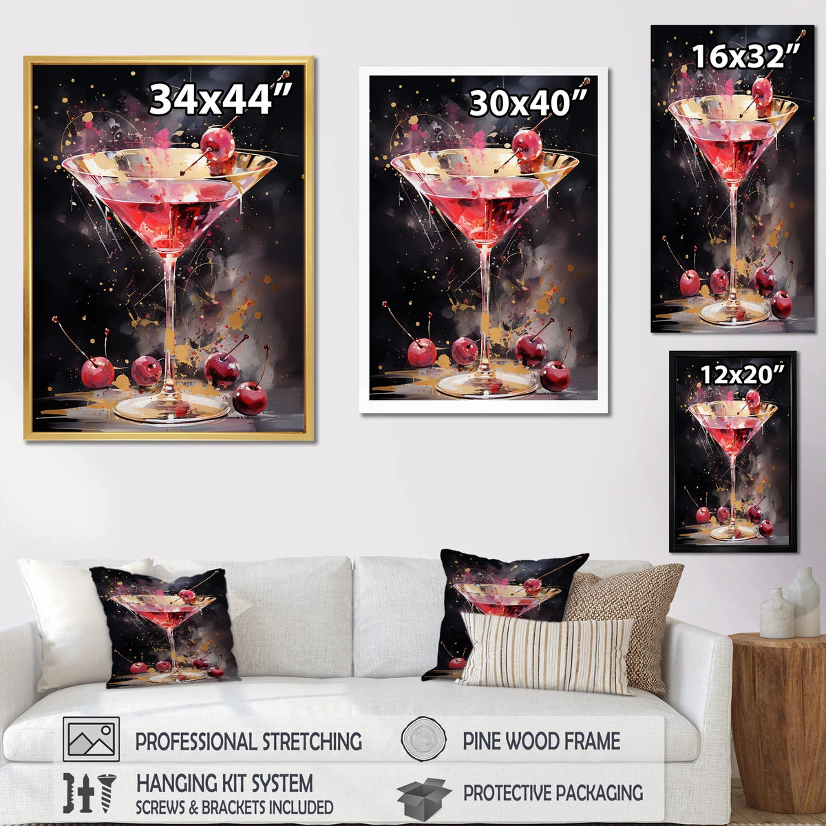 Cocktails Canvas Prints L8737
