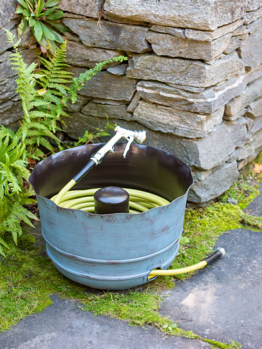Brushed Blue Brown Hose Pot C7879