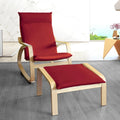 Velvet Burgundy Red Chair and Ottoman Covers O389228